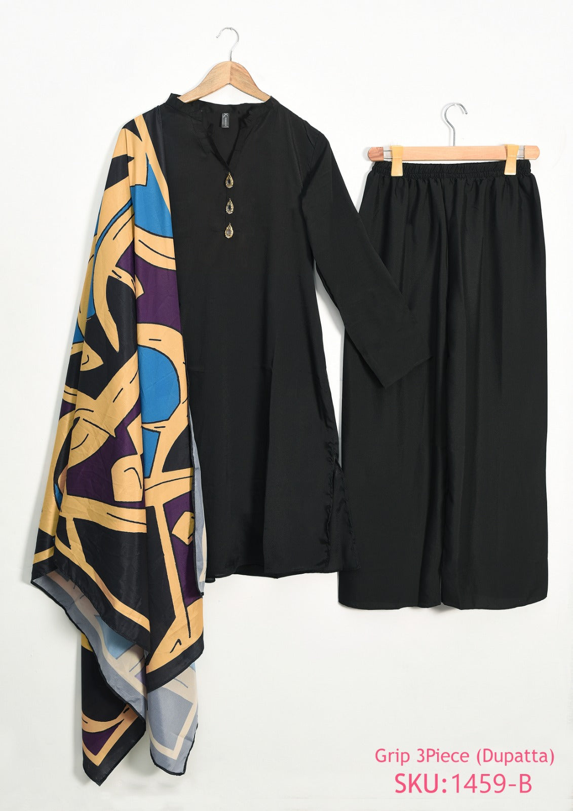 Grip 3 piece shirt & trouser with Dupatta