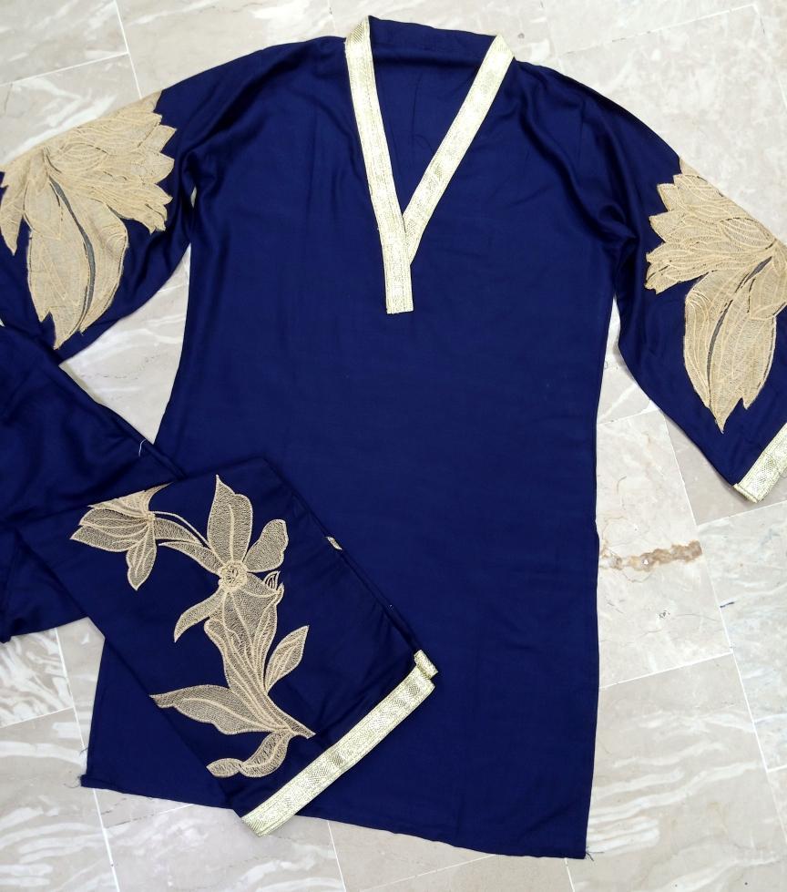 ALMOND PLAZO STITCHED TWO PIECE