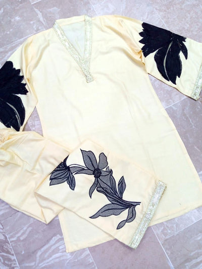 ALMOND PLAZO STITCHED TWO PIECE