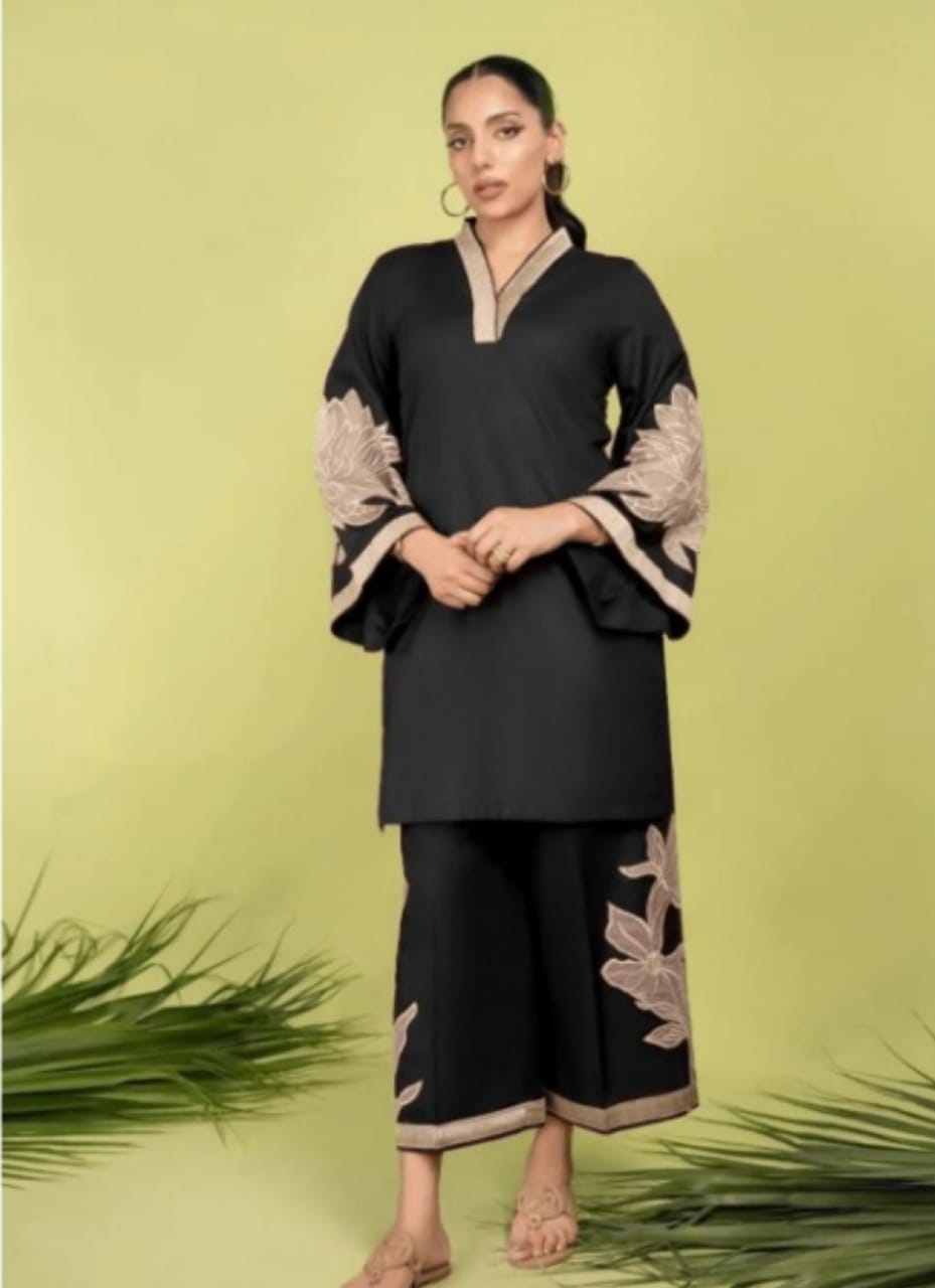 ALMOND PLAZO STITCHED TWO PIECE