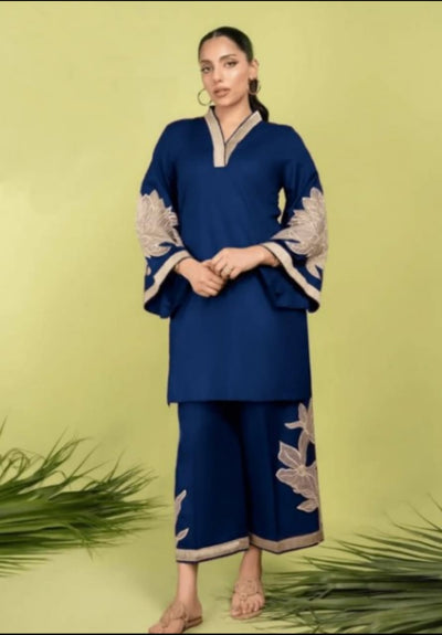 ALMOND PLAZO STITCHED TWO PIECE