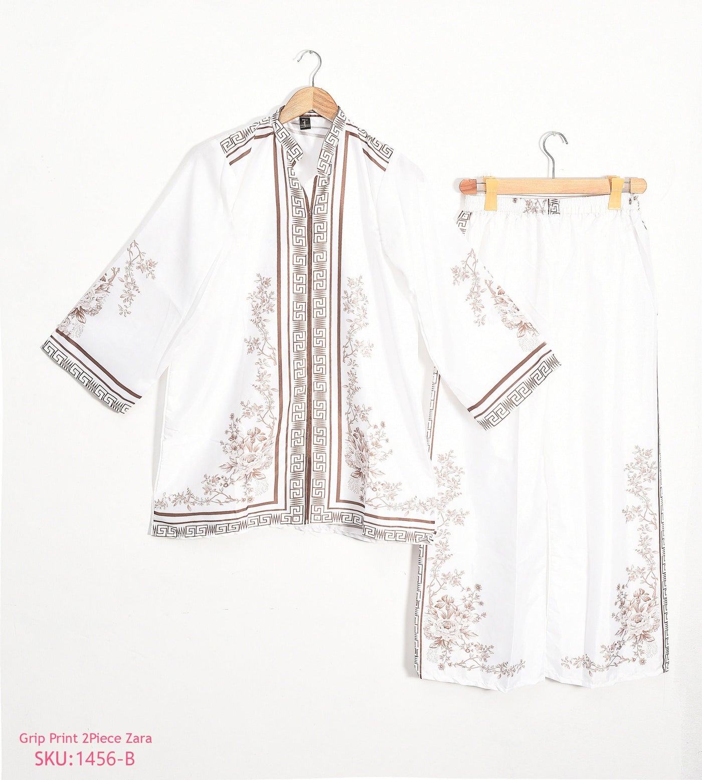 Stitched 2 piece printed shirt and printed trouser