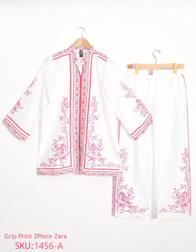 Stitched 2 piece printed shirt and printed trouser