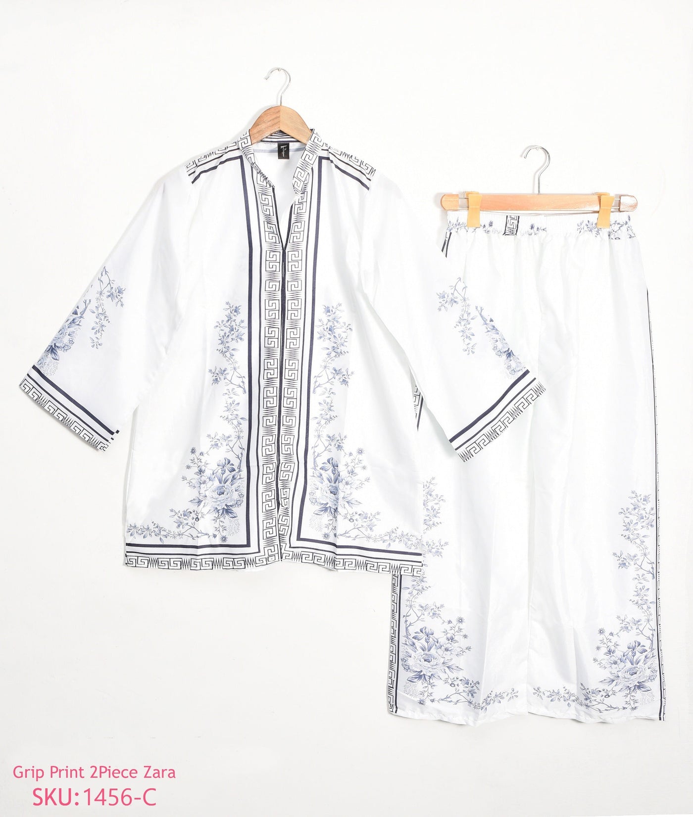 Stitched 2 piece printed shirt and printed trouser