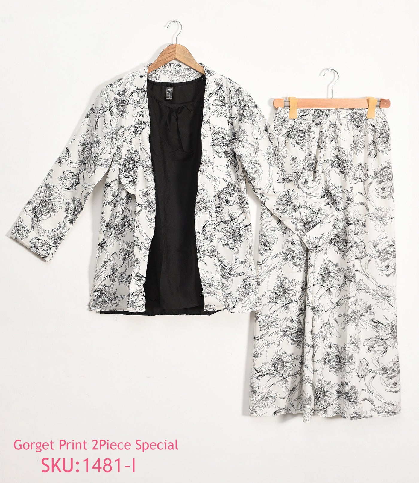 3 Piece Stitched Printed Gown and trouser with separate inner