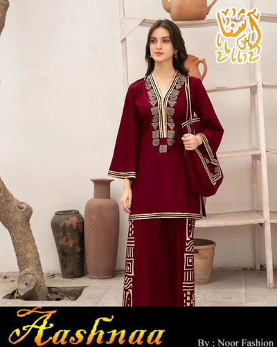 3PC printed shirt trouser with printed bag for Women