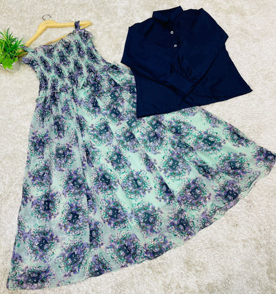 Western Top , Shifon Romper Maxi