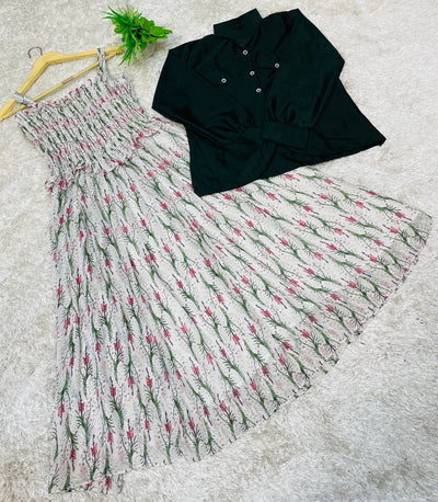 Western Top , Shifon Romper Maxi