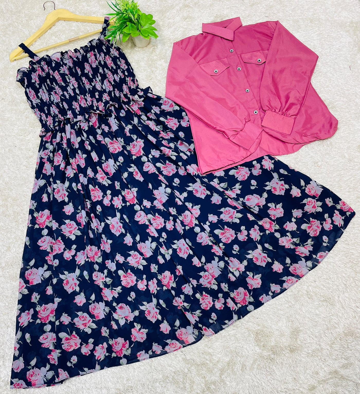 Western Top , Shifon Romper Maxi