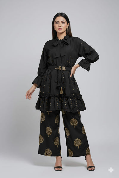 👗 Moti Charm — Western Top & Plazo 👗