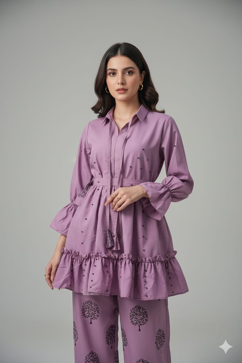 👗 Moti Charm — Western Top & Plazo 👗