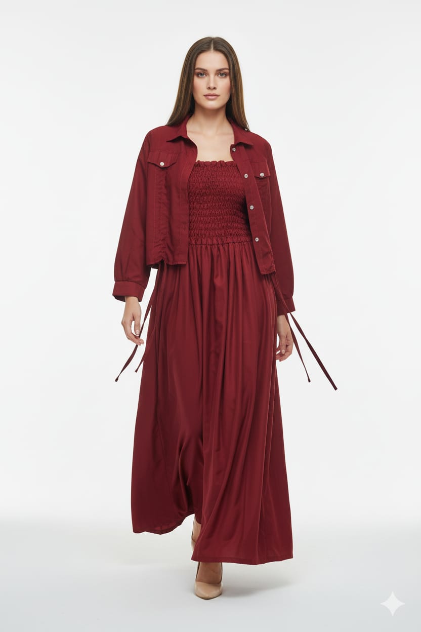 Western Smoking Coat Maxi