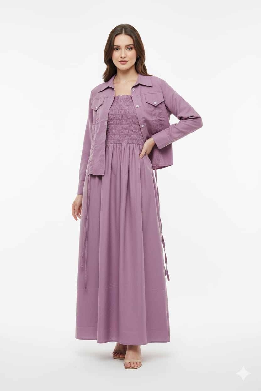 Western Smoking Coat Maxi