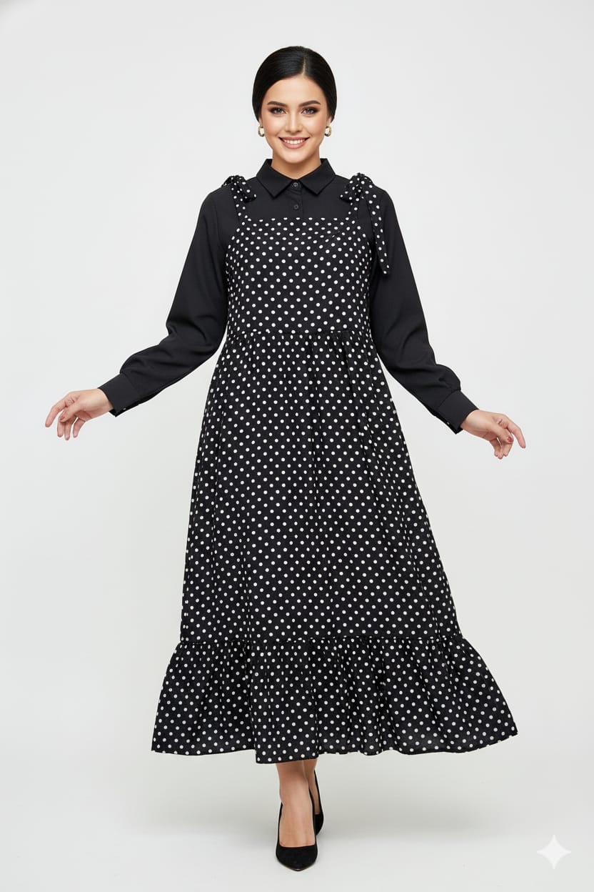 Polka dot maxi