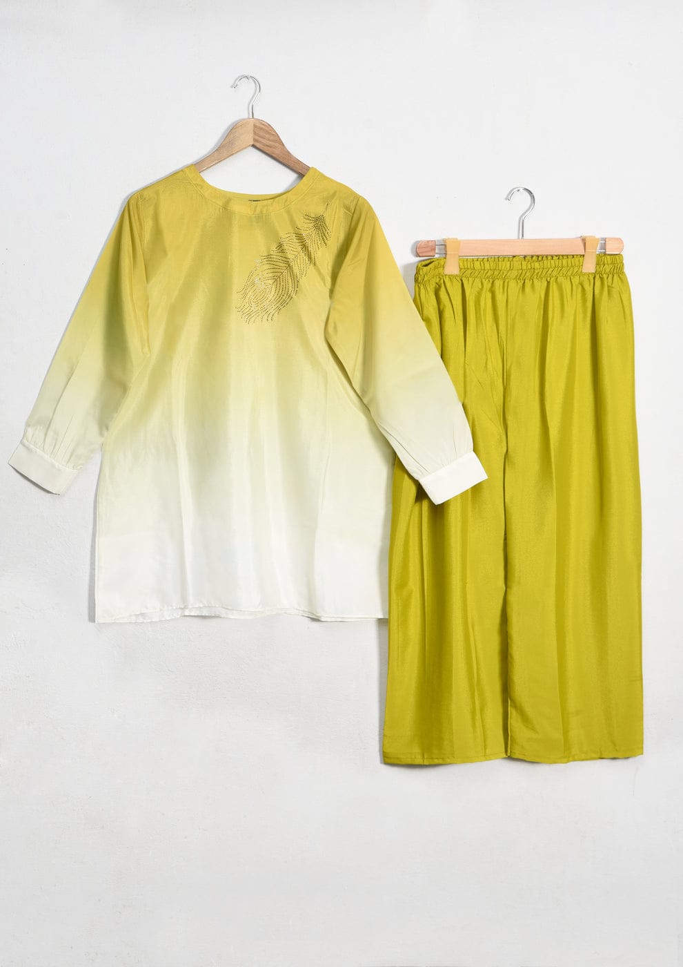 Grip printed 2 piece shirt &amp; trouser with fancy hand made work