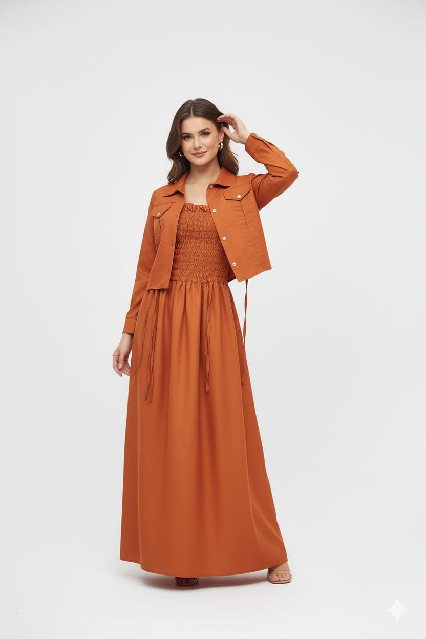 Western Smoking Coat Maxi